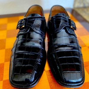Mezlan Genuine alligator black 8 1/2